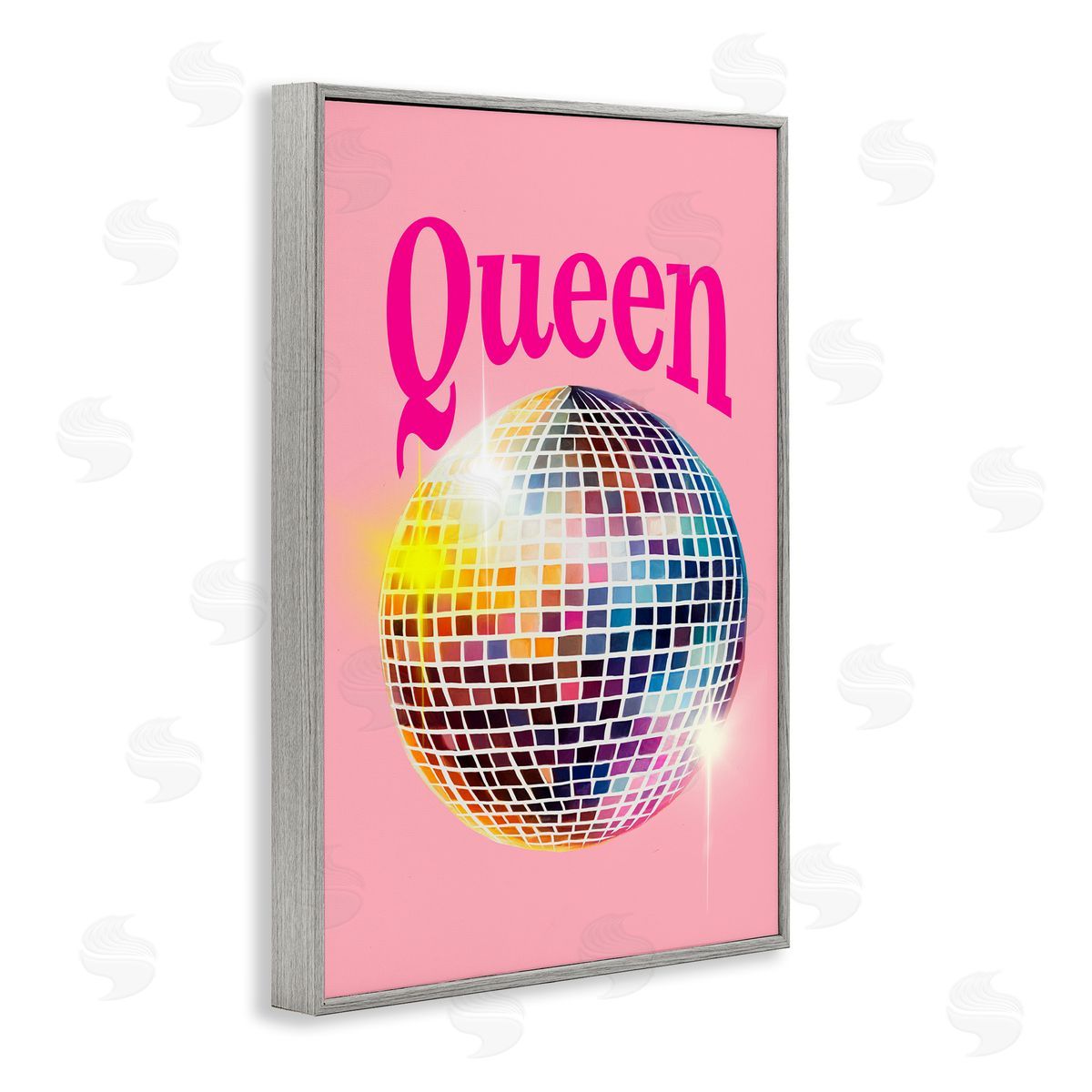 Elizabeth Medley Sparkling Disco Queen Gray Framed Giclee Wall Art Print
