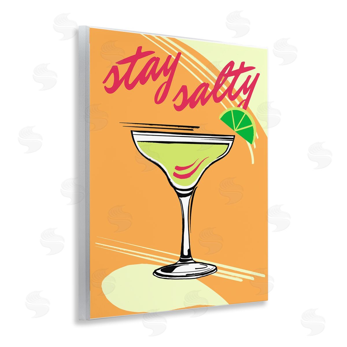 Elizabeth Medley Stay Salty Cocktail Wooden Wall Plaque Art Print