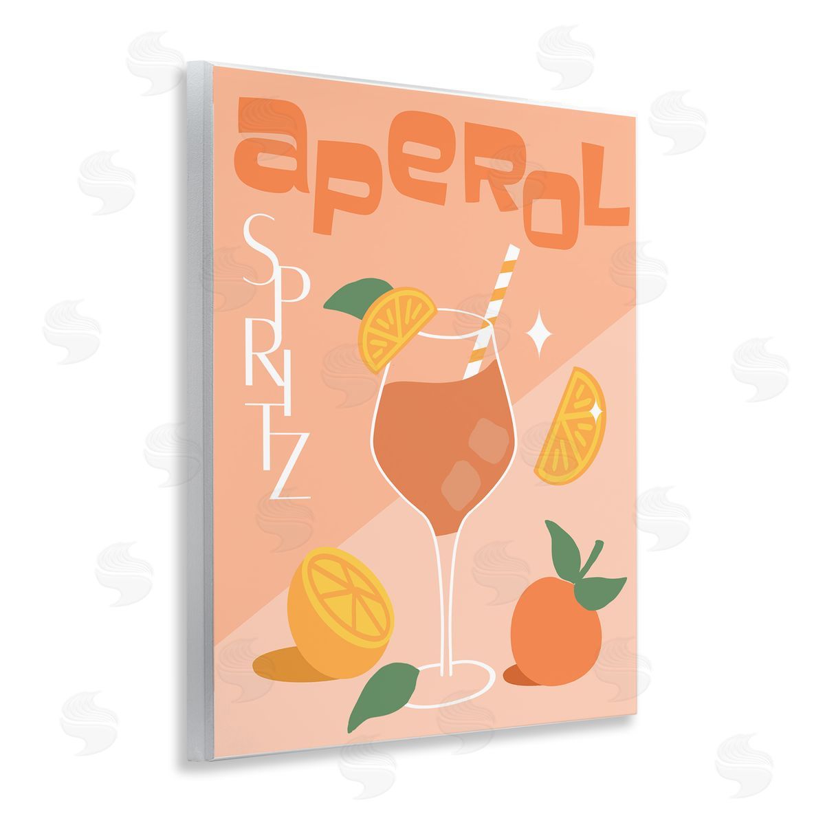 Anna Quach Aperol Spritz Typography Wooden Wall Plaque Art Print