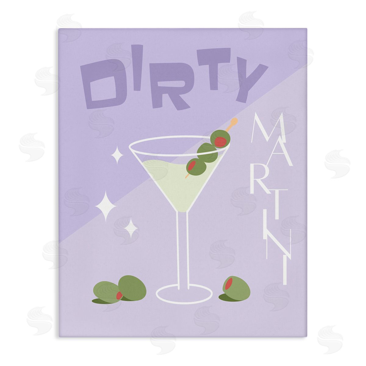 Anna Quach Dirty Martini Typography Canvas Wall Art Print