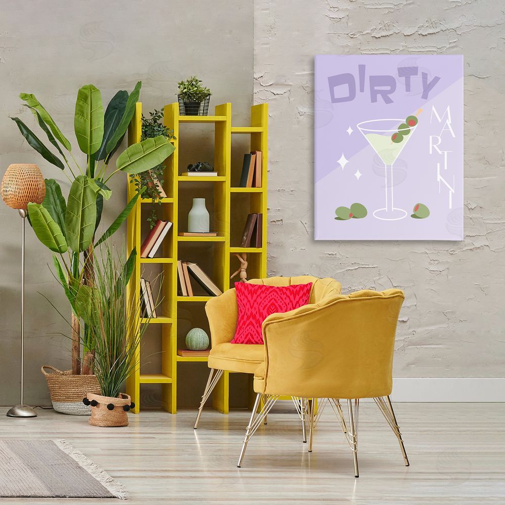 Anna Quach Dirty Martini Typography Canvas Wall Art Print in Room