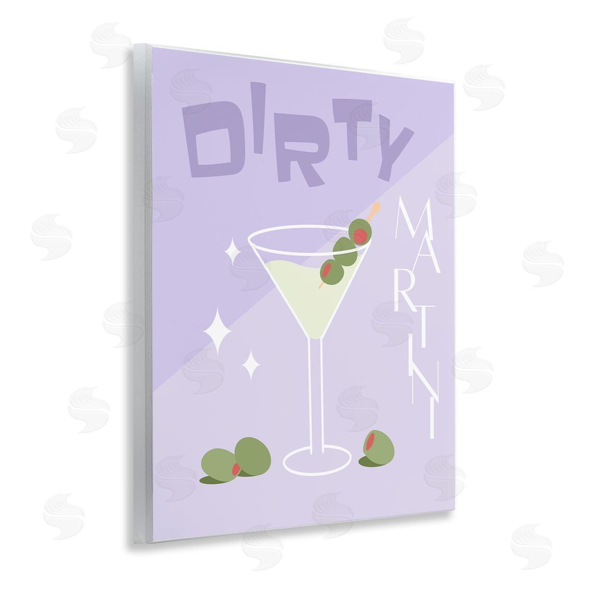 Anna Quach Dirty Martini Typography Wooden Wall Plaque Art Print
