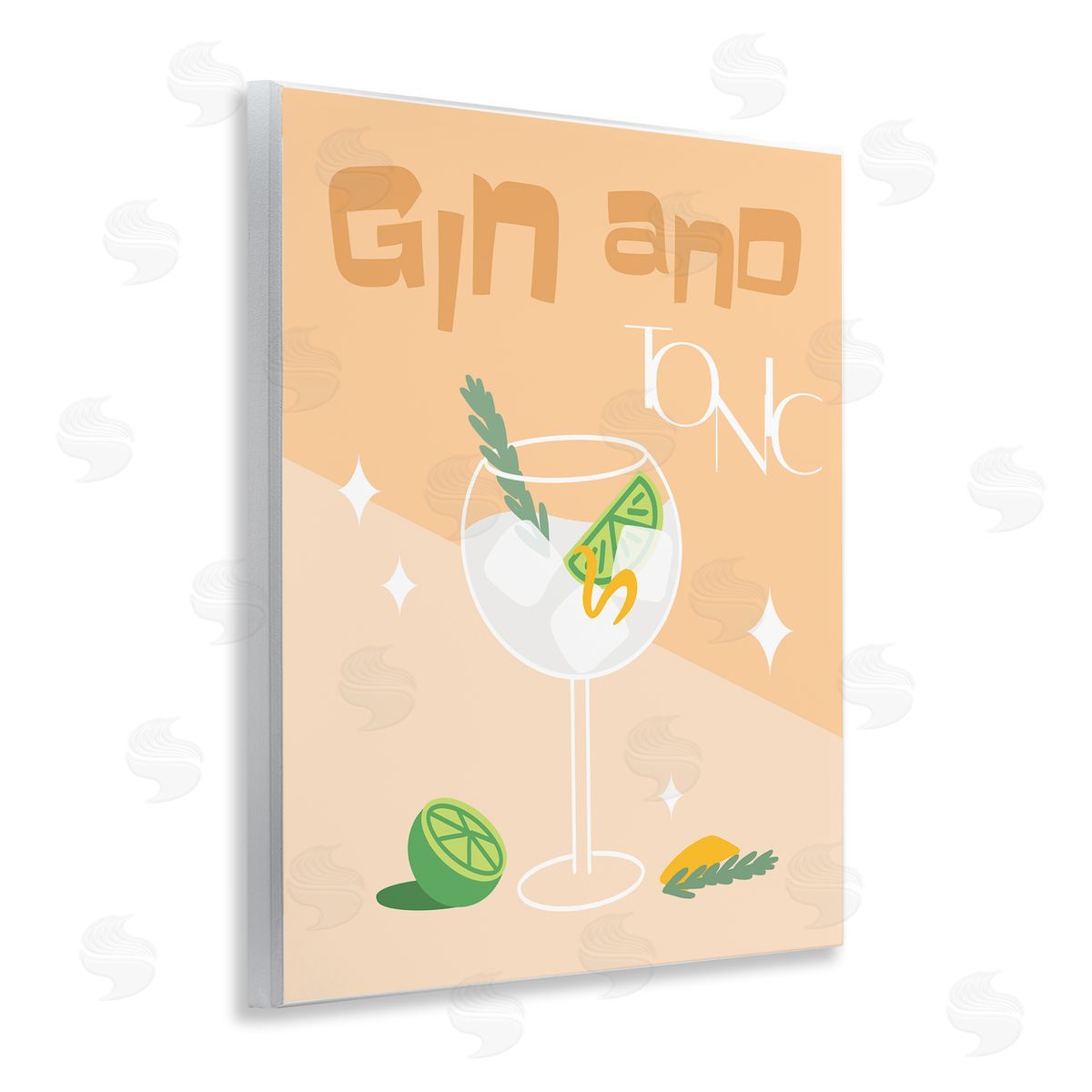 Anna Quach Gin & Tonic Typography Wooden Wall Plaque Art Print