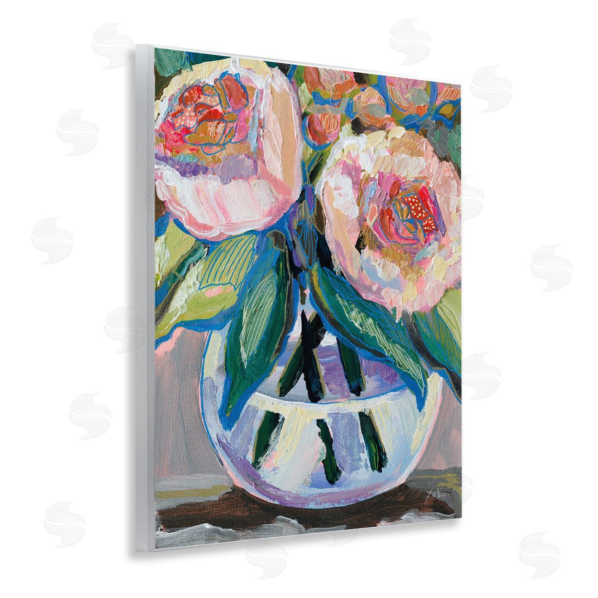 Gifted Pink Peonies Wood Plaque Wall Art, Home Decor by Jeanette Vertentes