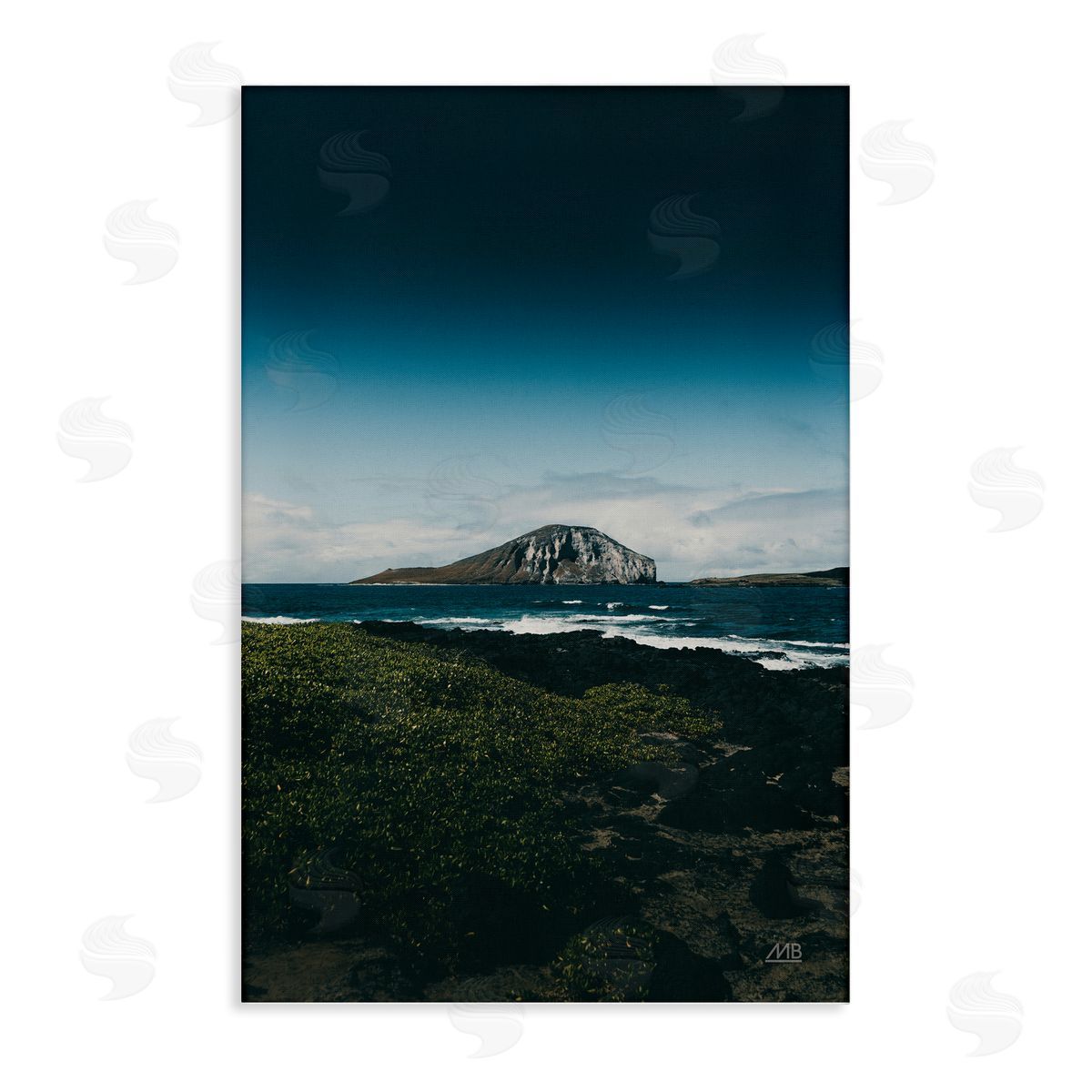 Hawaiian Rocky Shore Canvas Wall Art, Home Decor by Max Blakesberg Studios