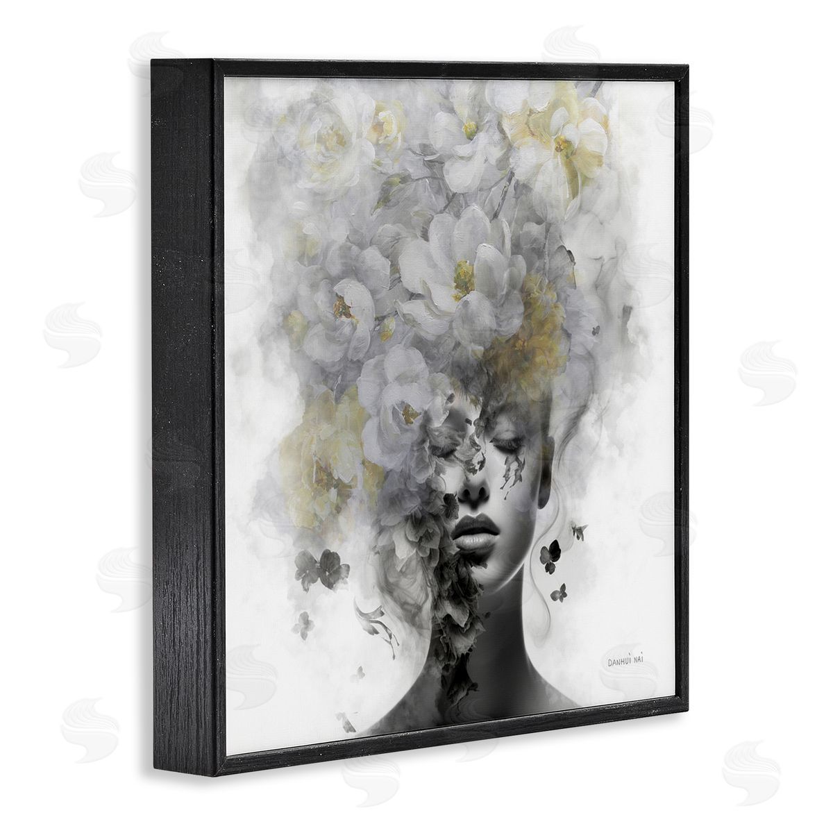Hidden Spring Visage Black Frame Print Wall Art, Home Decor by Danhui Nai