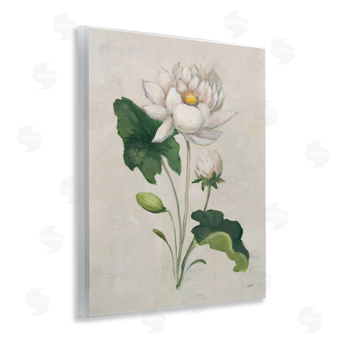 Graceful Budding Lily Wood Plaque Wall Art, Home Decor by Julia Purinton