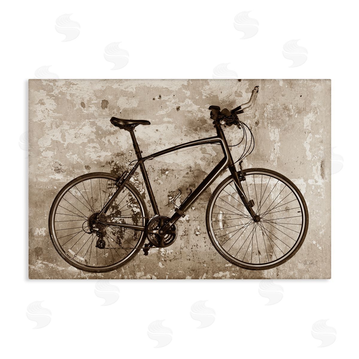Distressed Vintage Bike Canvas Wall Art, Home Decor by Deborah Revell
