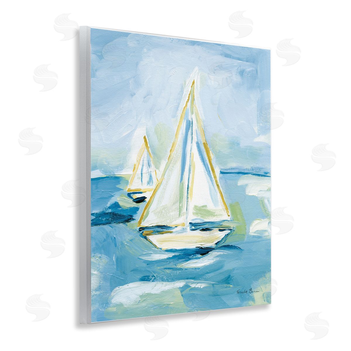 Setting Sail on Sea Wood Plaque Wall Art, Home Decor by Farida Zaman