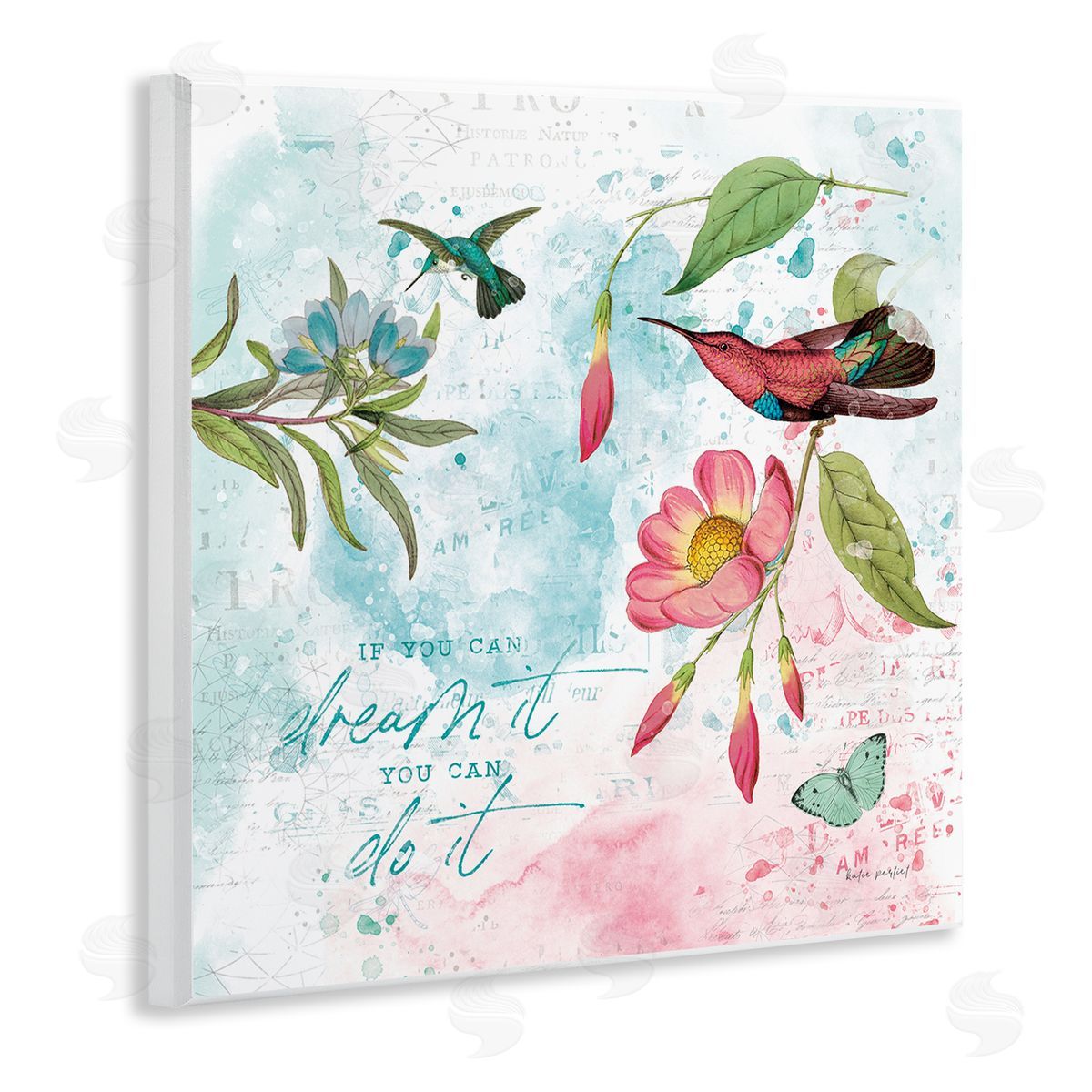 Inspirational Dream & Do It Wood Plaque Wall Art, Home Decor by Katie Pertiet