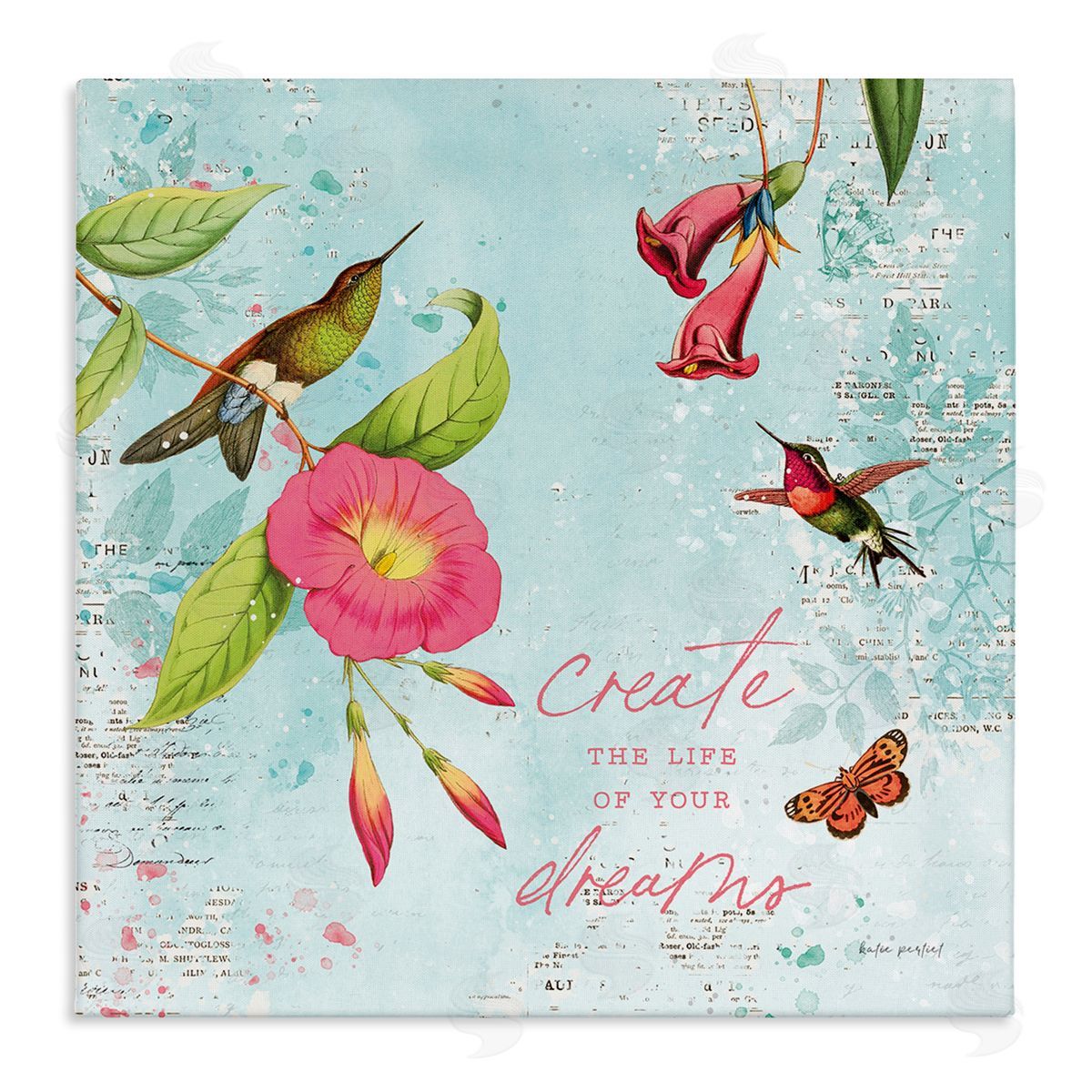 Life Of Your Dreams Canvas Wall Art, Home Decor by Katie Pertiet