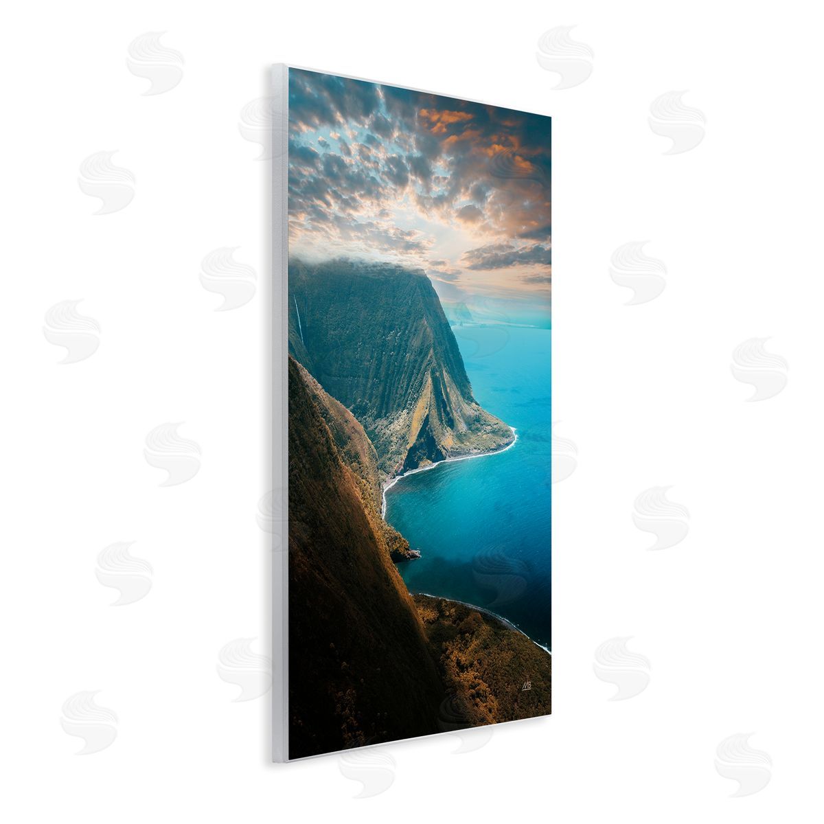 Hawaiian Coast Cliffs Wood Plaque Wall Art, Home Decor by Max Blakesberg Studios