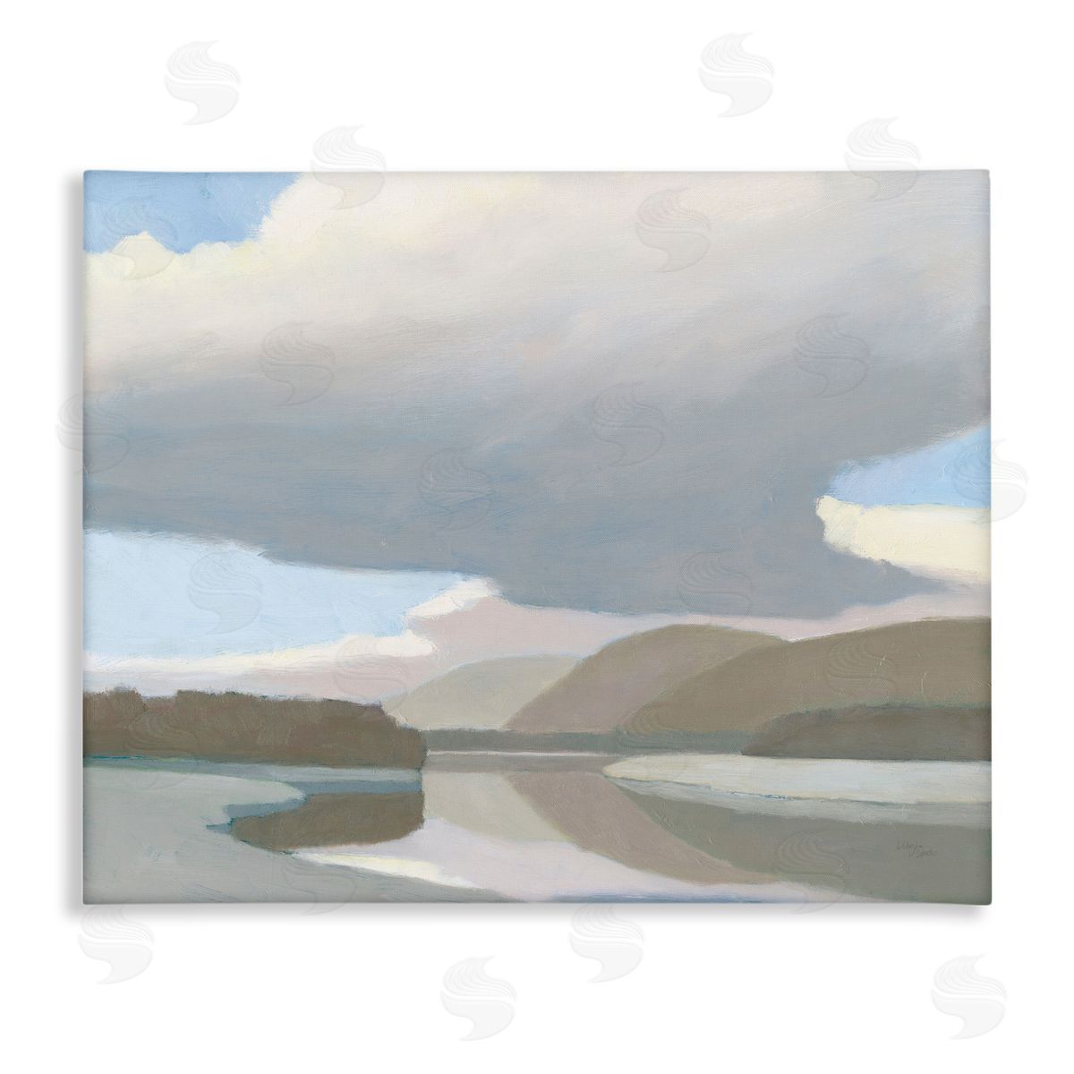 Mountain Reflections Abstraction Canvas Wall Art, Home Decor by Wellington Studio