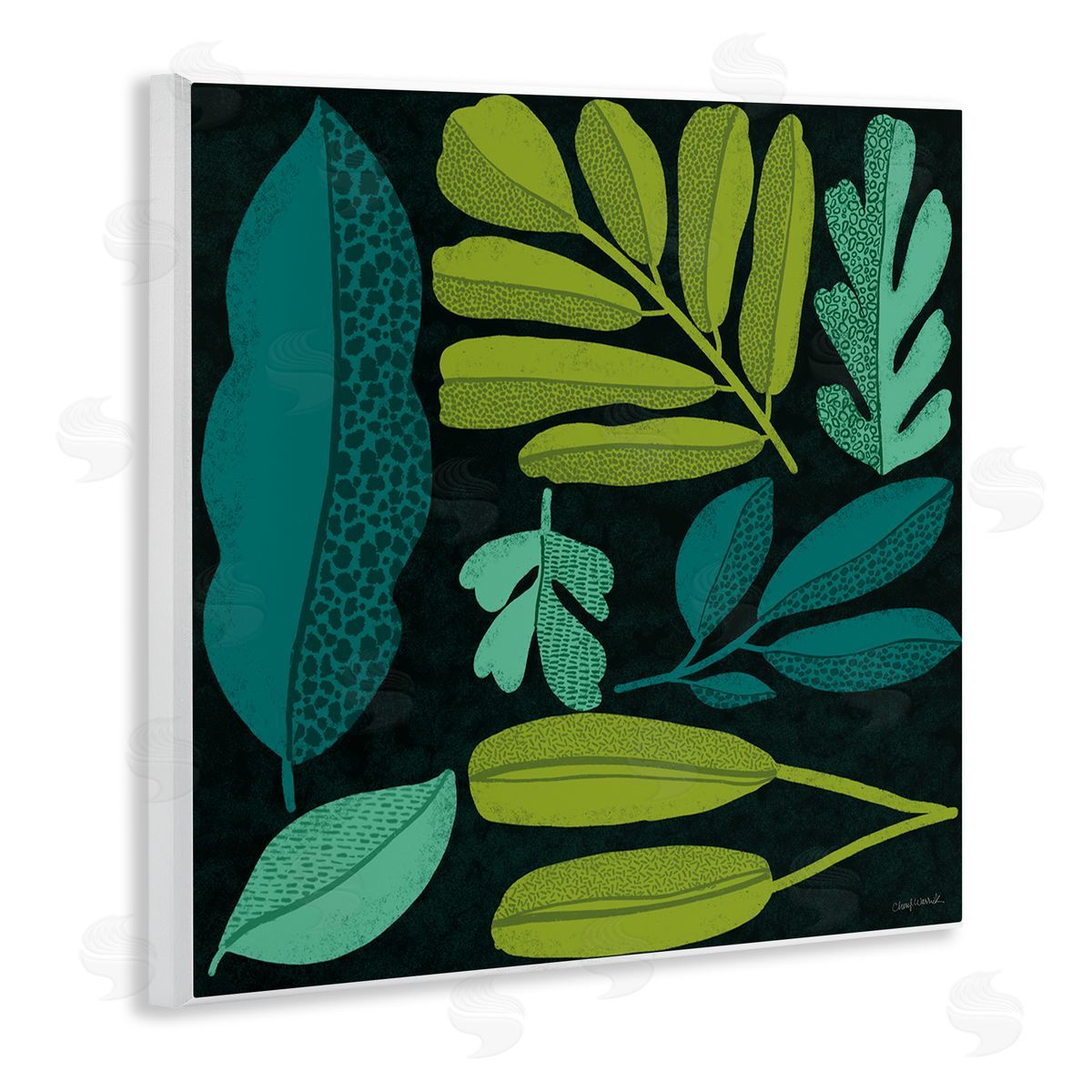 Plant Toss Collage Wood Plaque Wall Art, Home Decor by Cheryl Warrick
