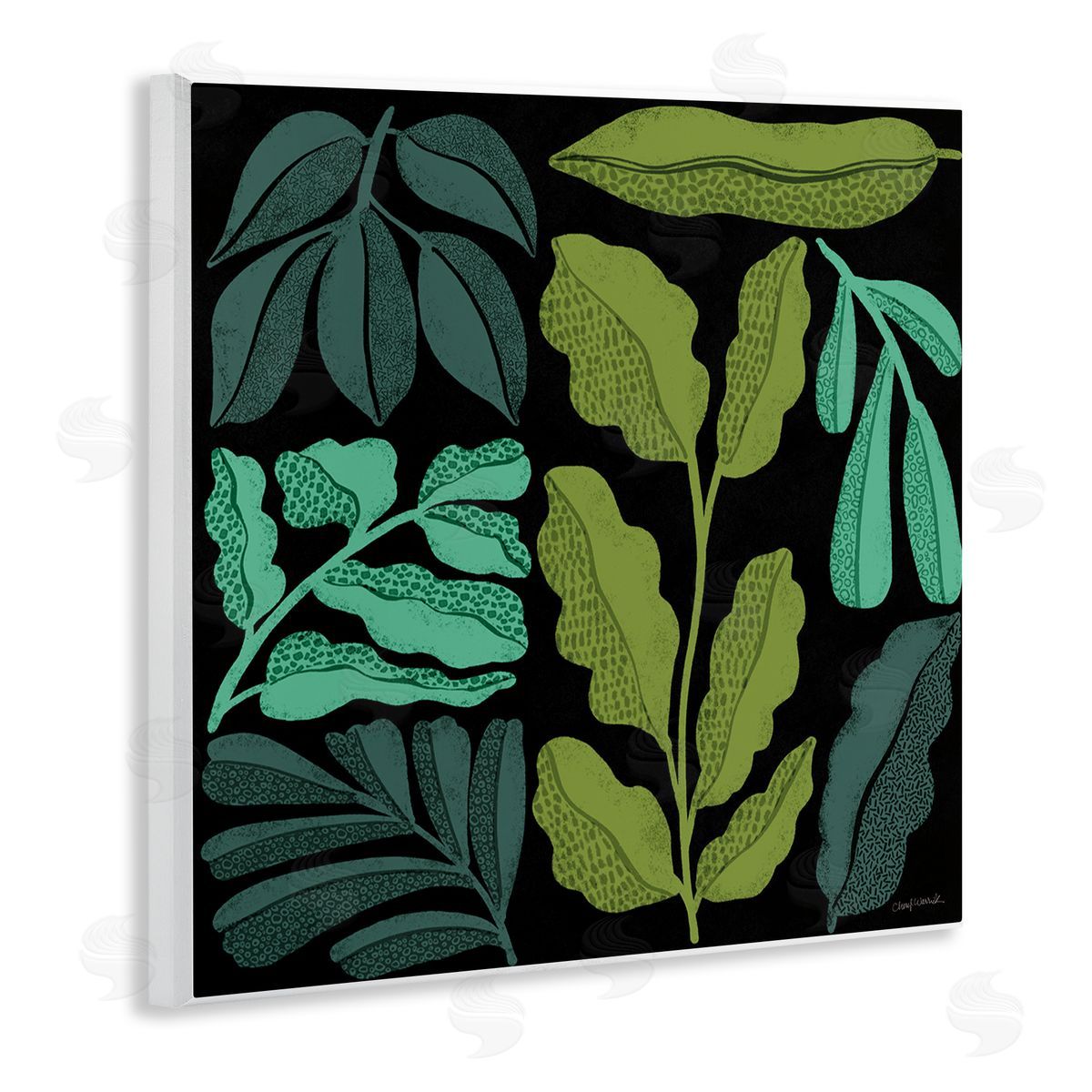 Plant Sprig Collage Wood Plaque Wall Art, Home Decor by Cheryl Warrick