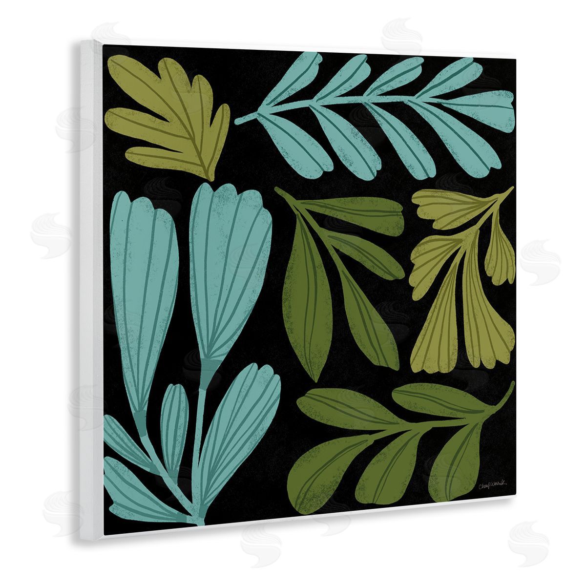 Varied Leaves Collage Wood Plaque Wall Art, Home Decor by Cheryl Warrick