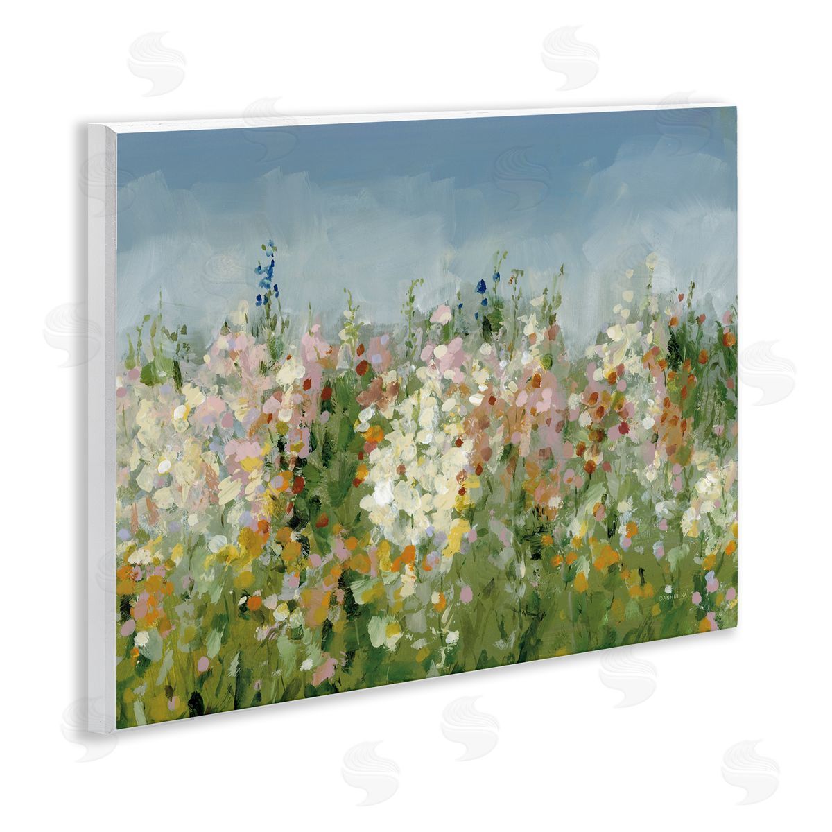 Speckled Tranquil Field Wood Plaque Wall Art, Home Decor by Danhui Nai