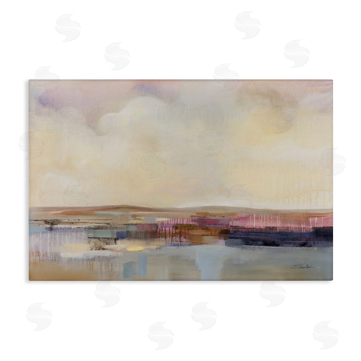 Billowing Clouds Abstraction Canvas Wall Art, Home Decor by Silvia Vassileva