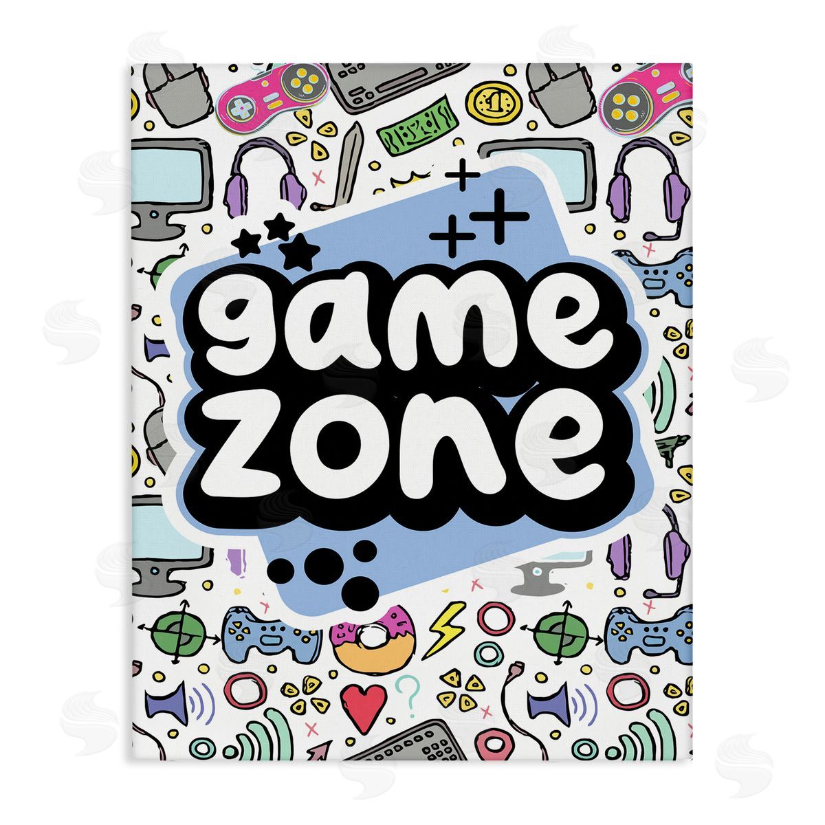 Jesse Keith Blue Game Zone Canvas Wall Art Print
