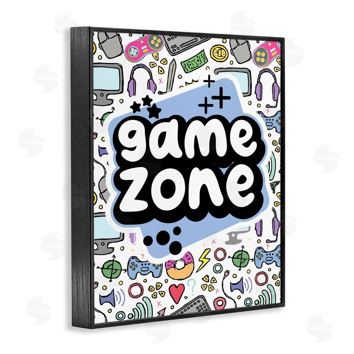 Jesse Keith Blue Game Zone Black Framed Giclee Wall Art Print