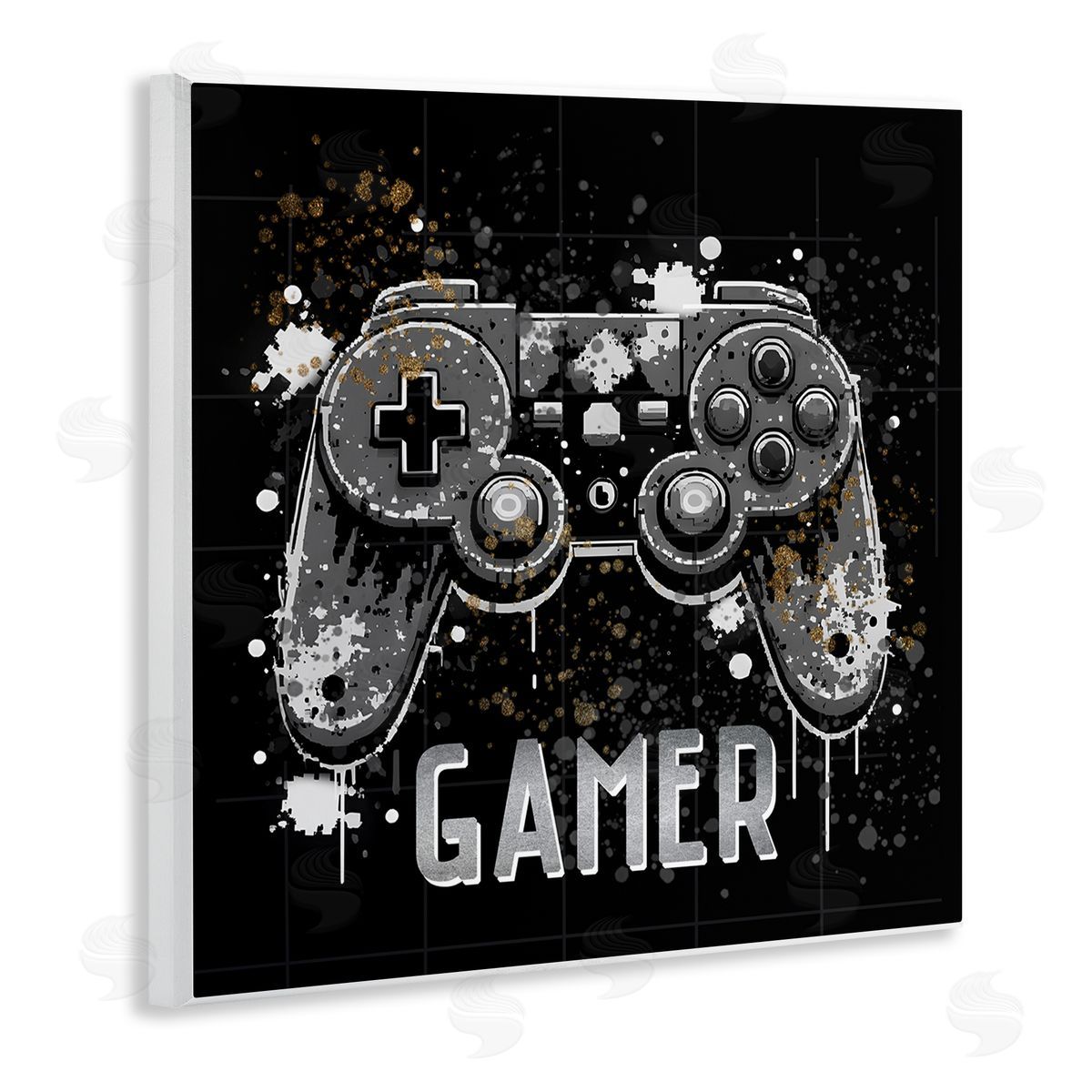 Kim Allen Pixel Style Gamer Wooden Wall Plaque Art Print