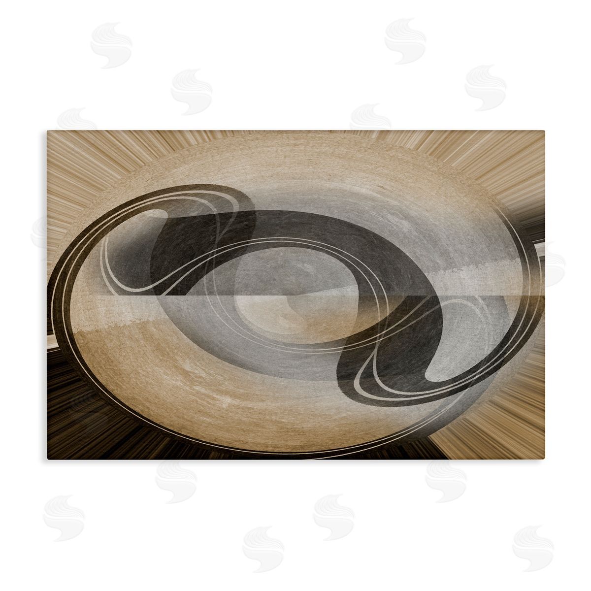 Noah Bay Curved Swoop Shape Canvas Wall Art Print