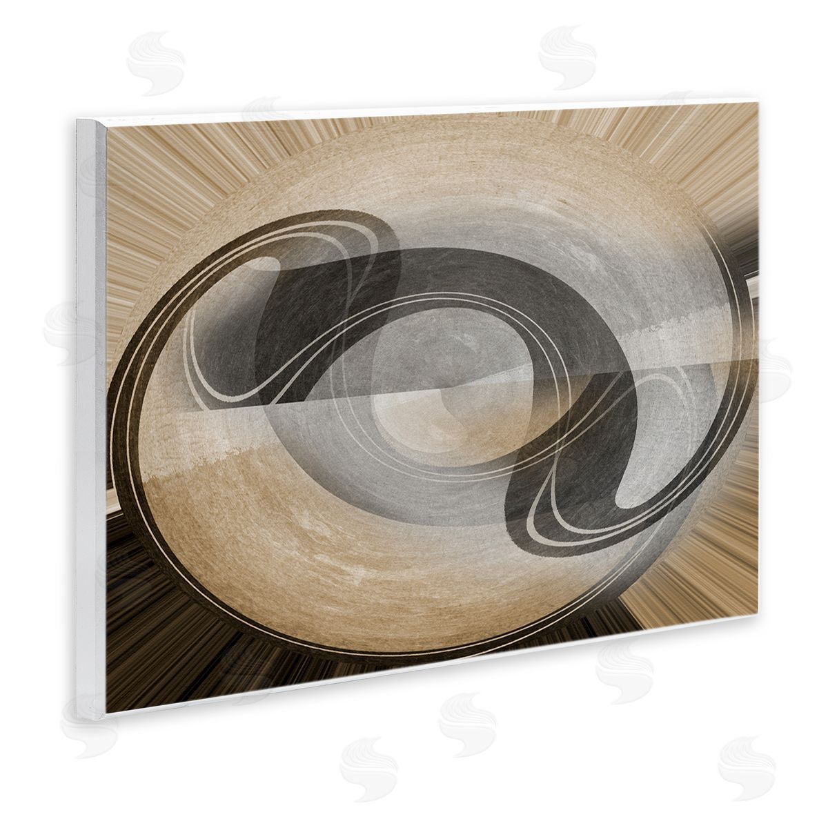 Noah Bay Curved Swoop Shape Wooden Wall Plaque Art Print