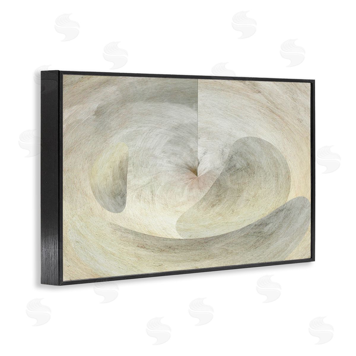 Noah Bay Curving Freeform Abstract Black Framed Giclee Wall Art Print