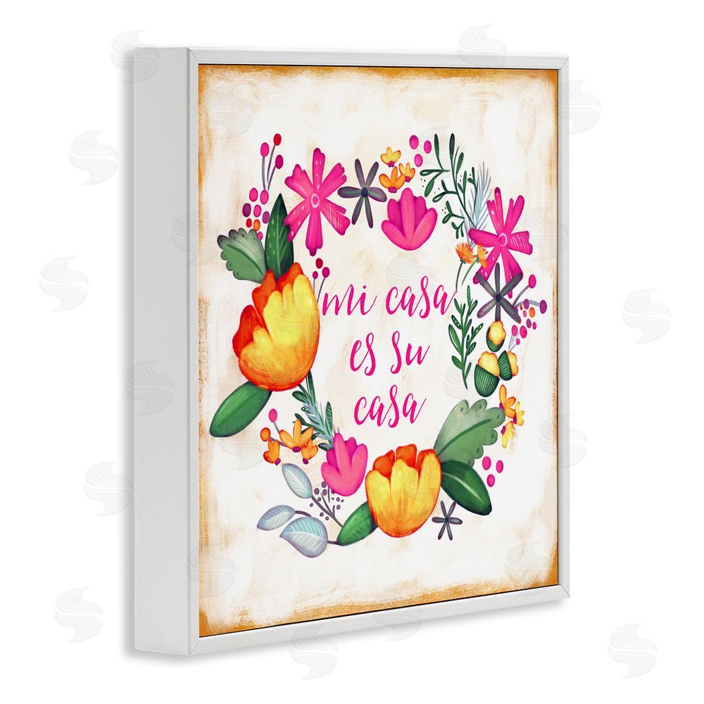 Josefina Mi Casa Es Su Casa Floral White Framed Giclee Wall Art Print