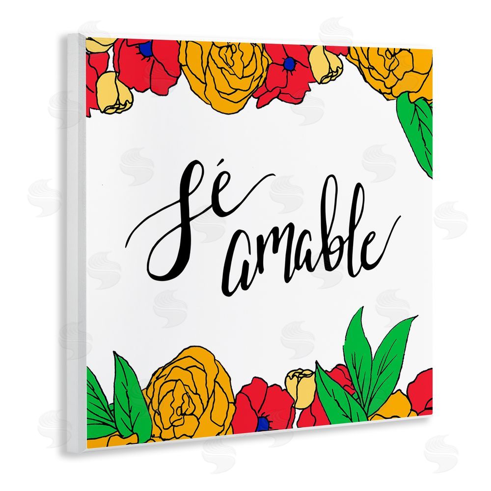 SD Graphics Studio Sé Amable Florales Tropicales Wooden Wall Plaque Art Print