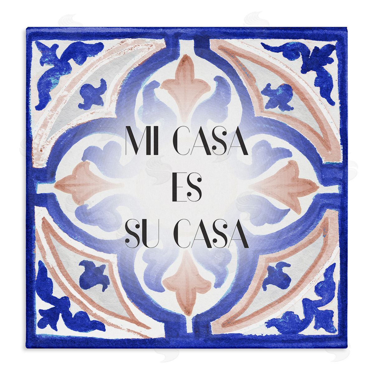 Elizabeth Medley Mi Casa Azulejos Tropicales Canvas Wall Art Print