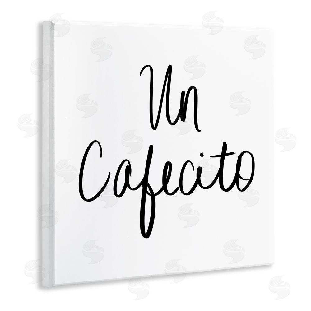 SD Graphics Studio Un Cafecito Diseño Minimalista Wooden Wall Plaque Art Print