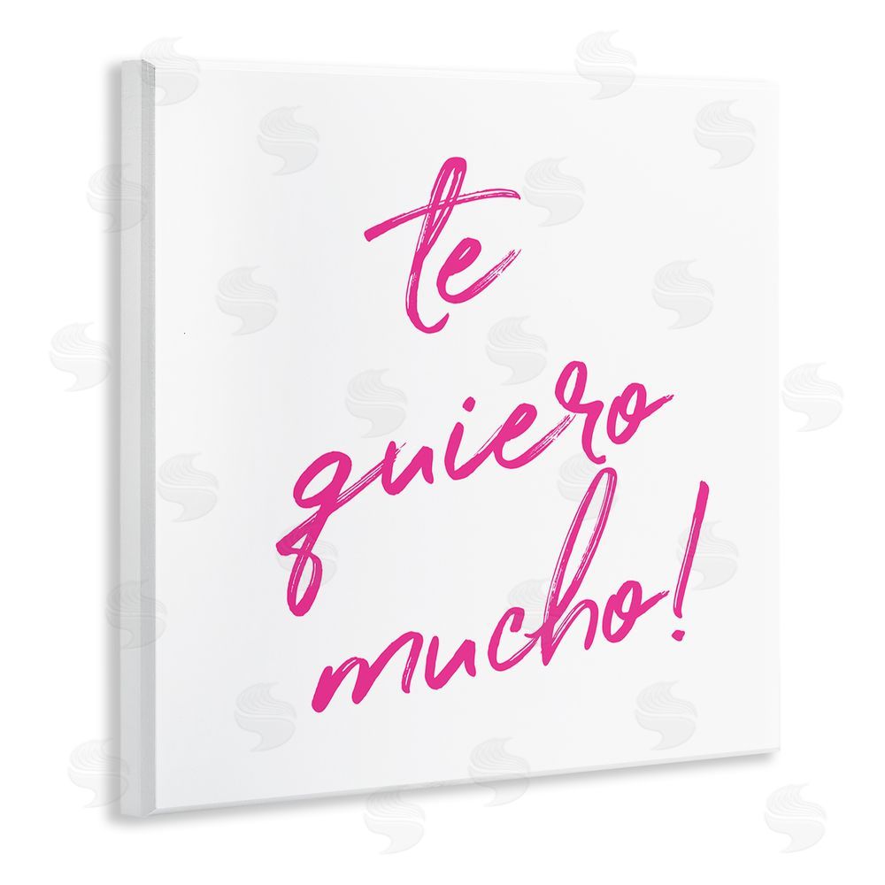 SD Graphics Studio Te Quiero Mucho Rosa Wooden Wall Plaque Art Print
