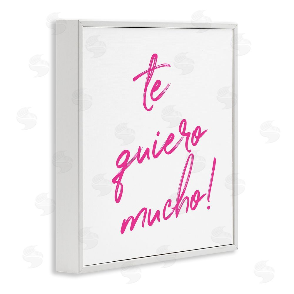 SD Graphics Studio Te Quiero Mucho Rosa White Framed Giclee Wall Art Print