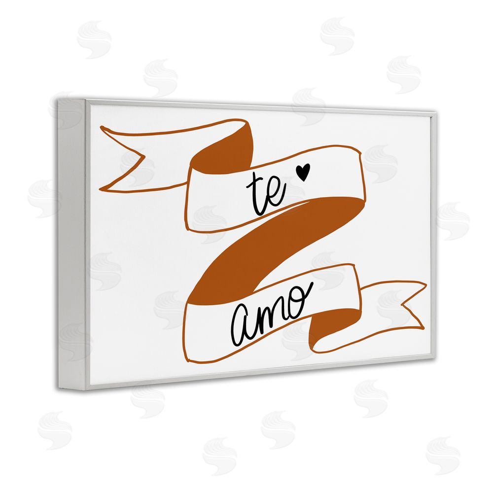 SD Graphics Studio Te Amo con Cinta White Framed Giclee Wall Art Print