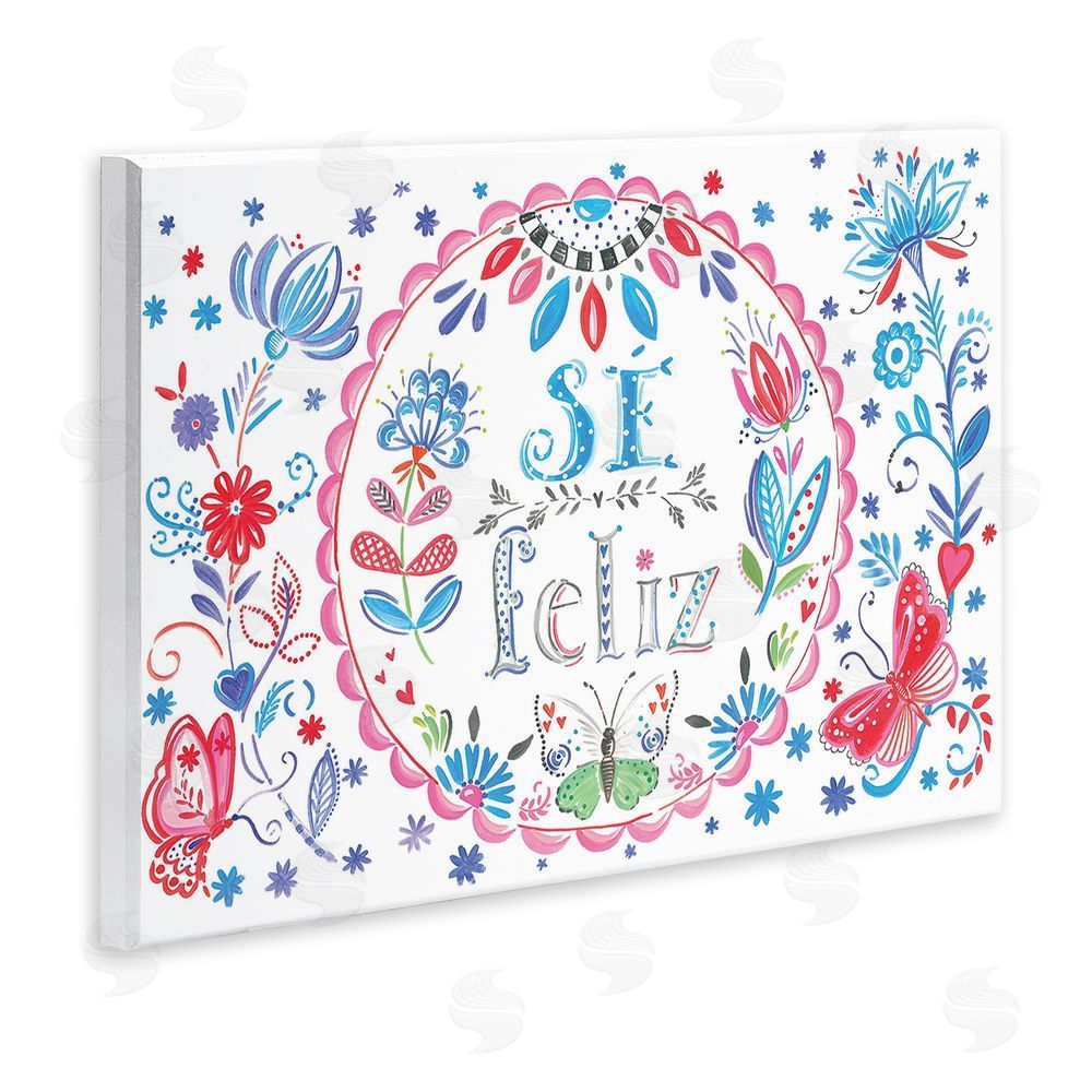 SD Graphics Studio Se Felices Mariposas Florales Wooden Wall Plaque Art Print in Room