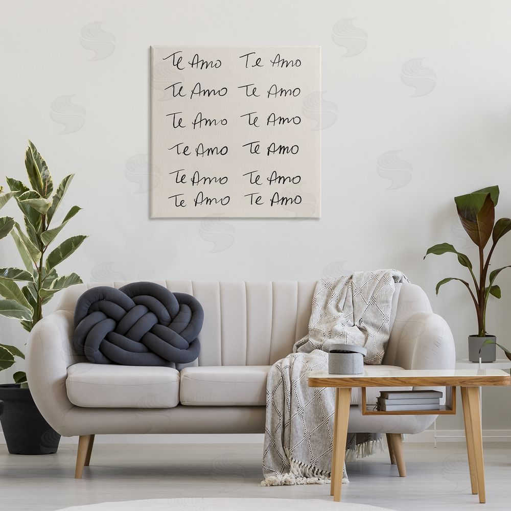 SD Graphics Studio Te Amo Repetitivo Canvas Wall Art Print in Room