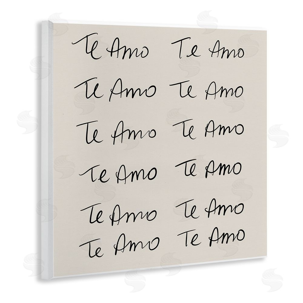 SD Graphics Studio Te Amo Repetitivo Wooden Wall Plaque Art Print