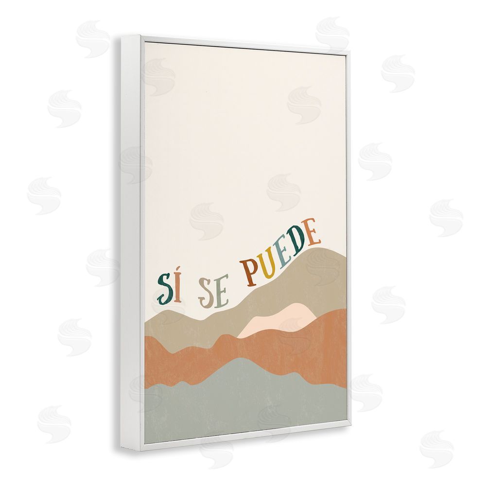 Anna Quach Sí Se Puede Montañas White Framed Giclee Wall Art Print