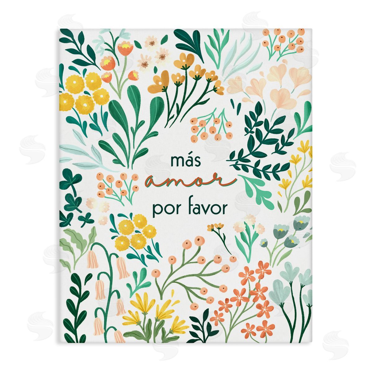 Angel Nicole Más Amor Por Favor Flores Canvas Wall Art Print