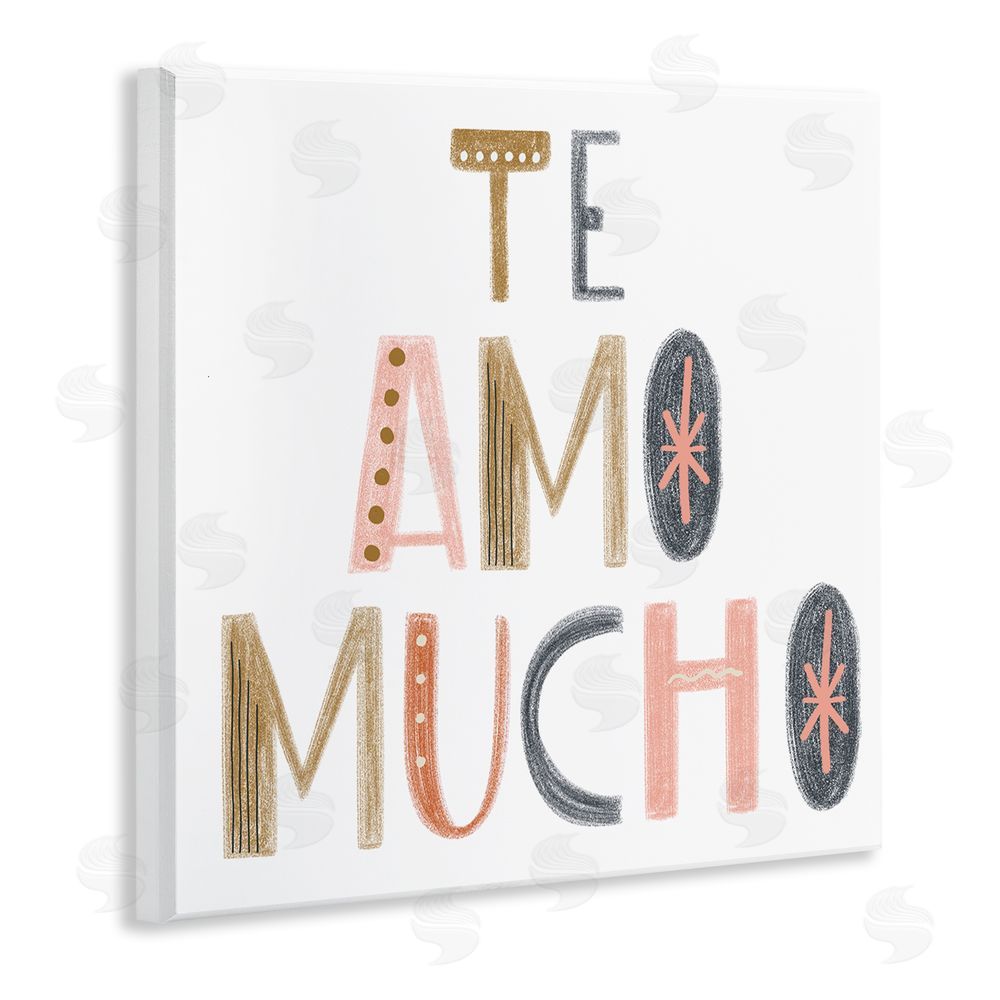 SD Graphics Studio Te Amo Mucho Creativo Wooden Wall Plaque Art Print