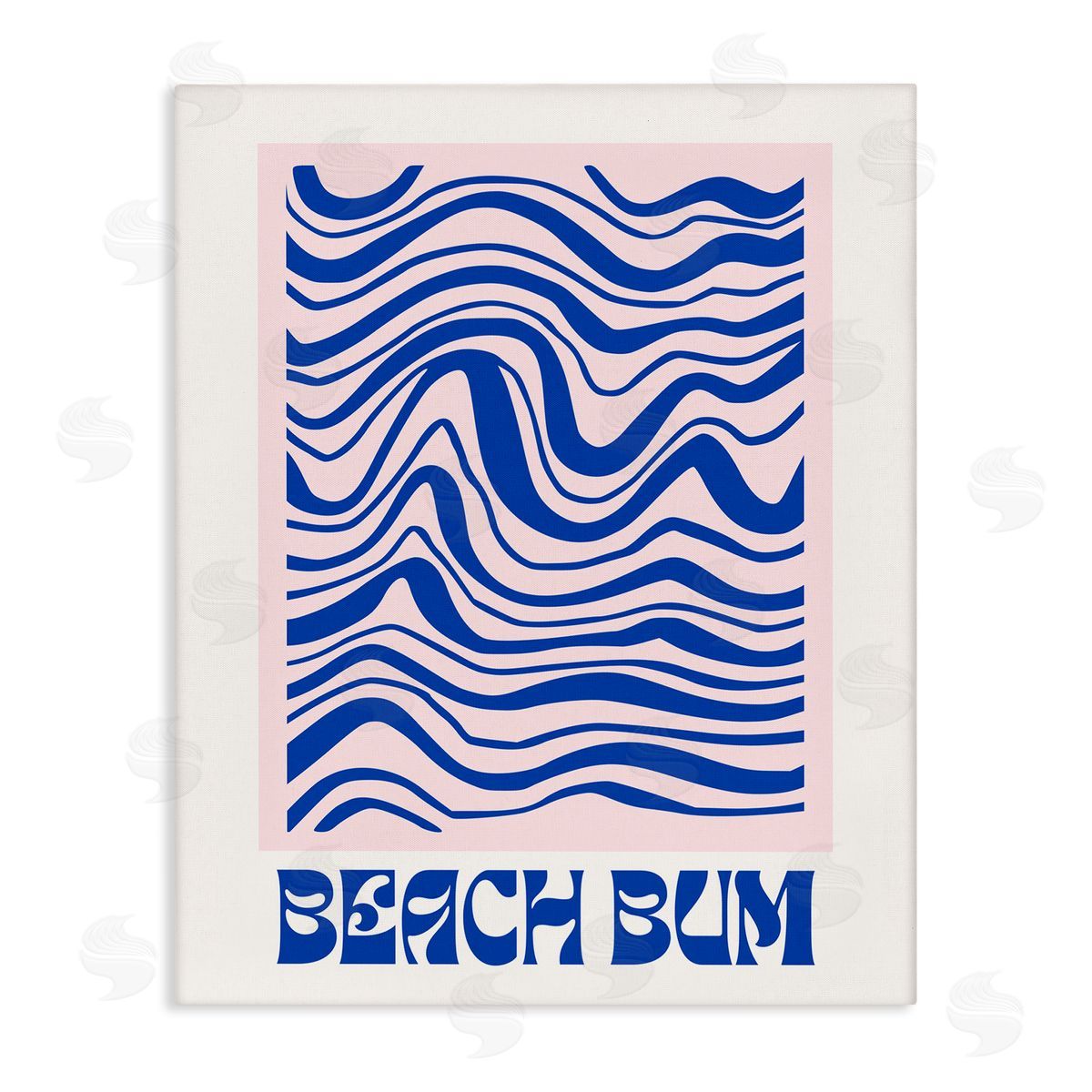 Beach Bum Abstract Waves Canvas Wall Art, Home Decor by House of Lulu