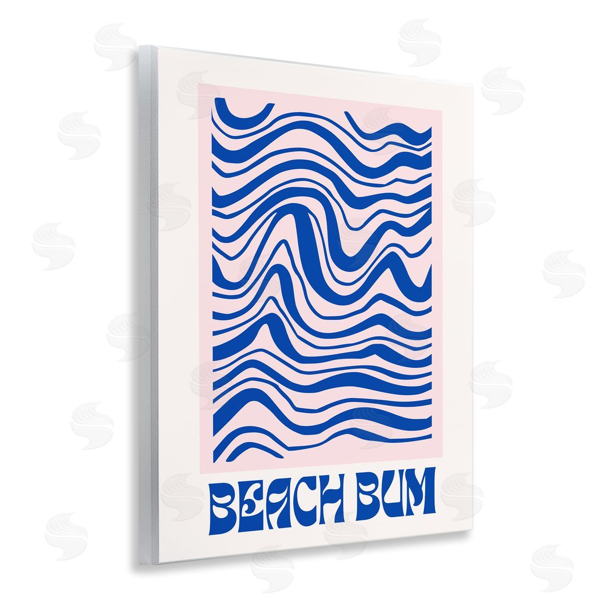 Beach Bum Abstract Waves Wood Plaque Wall Art, Home Decor by House of Lulu
