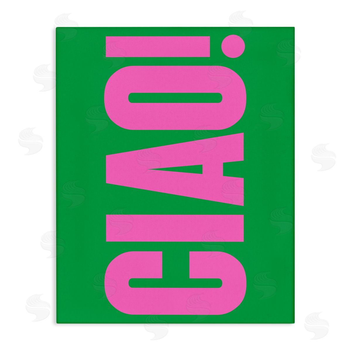 Ciao Pink & Green Canvas Wall Art, Home Decor by House of Lulu