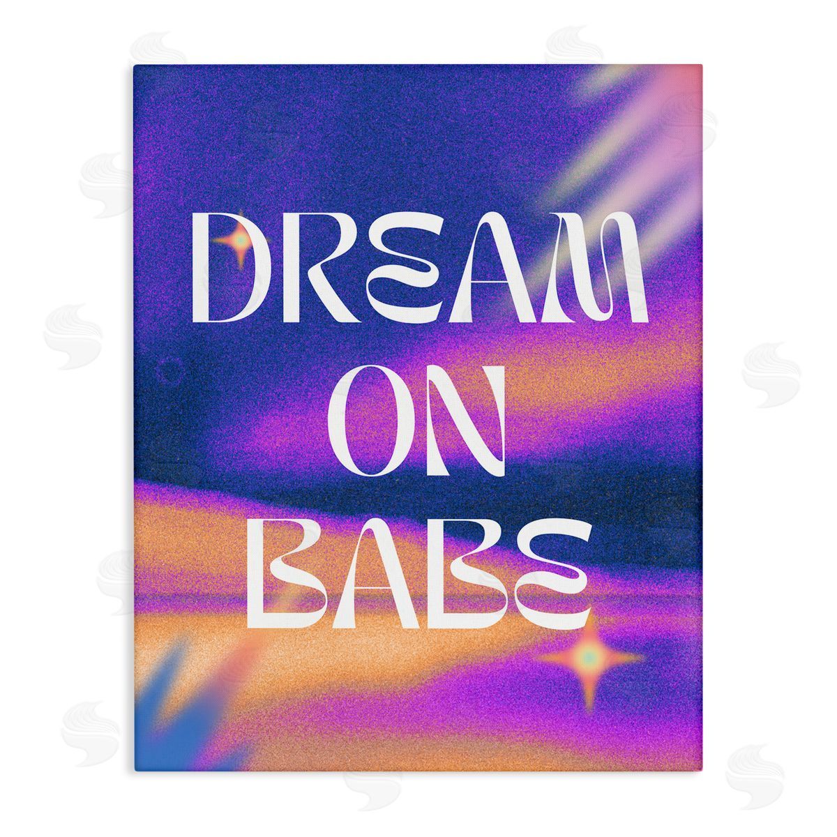 Dream On Babe Purple Canvas Wall Art, Home Decor by House of Lulu