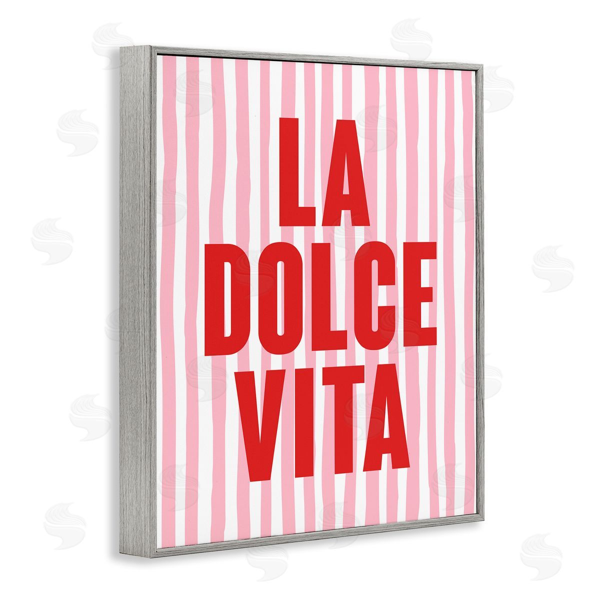 La Dolce Vita Red Grey Frame Print Wall Art, Home Decor by House of Lulu