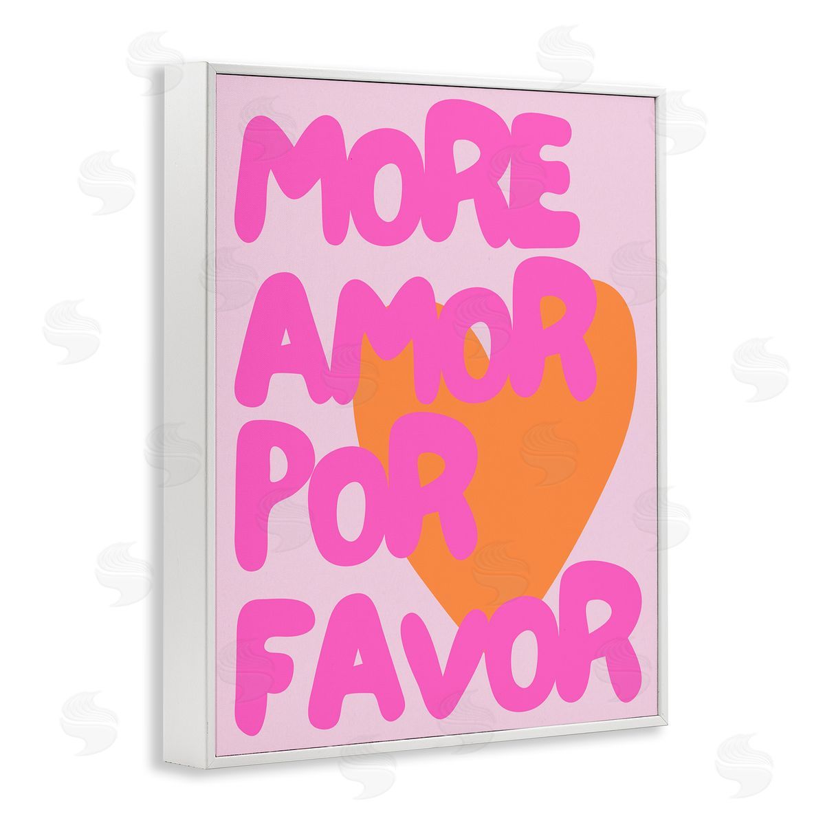 More Amor Por Favor White Frame Print Wall Art, Home Decor by House of Lulu