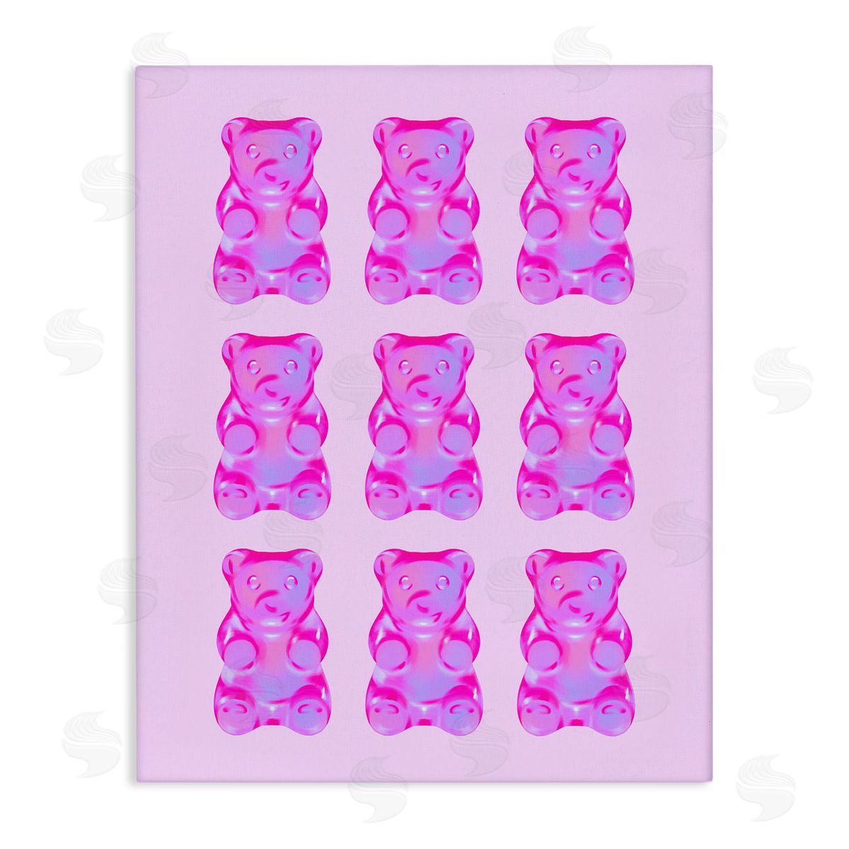 Purple Ombre Candy Bears Canvas Wall Art, Home Decor by House of Lulu
