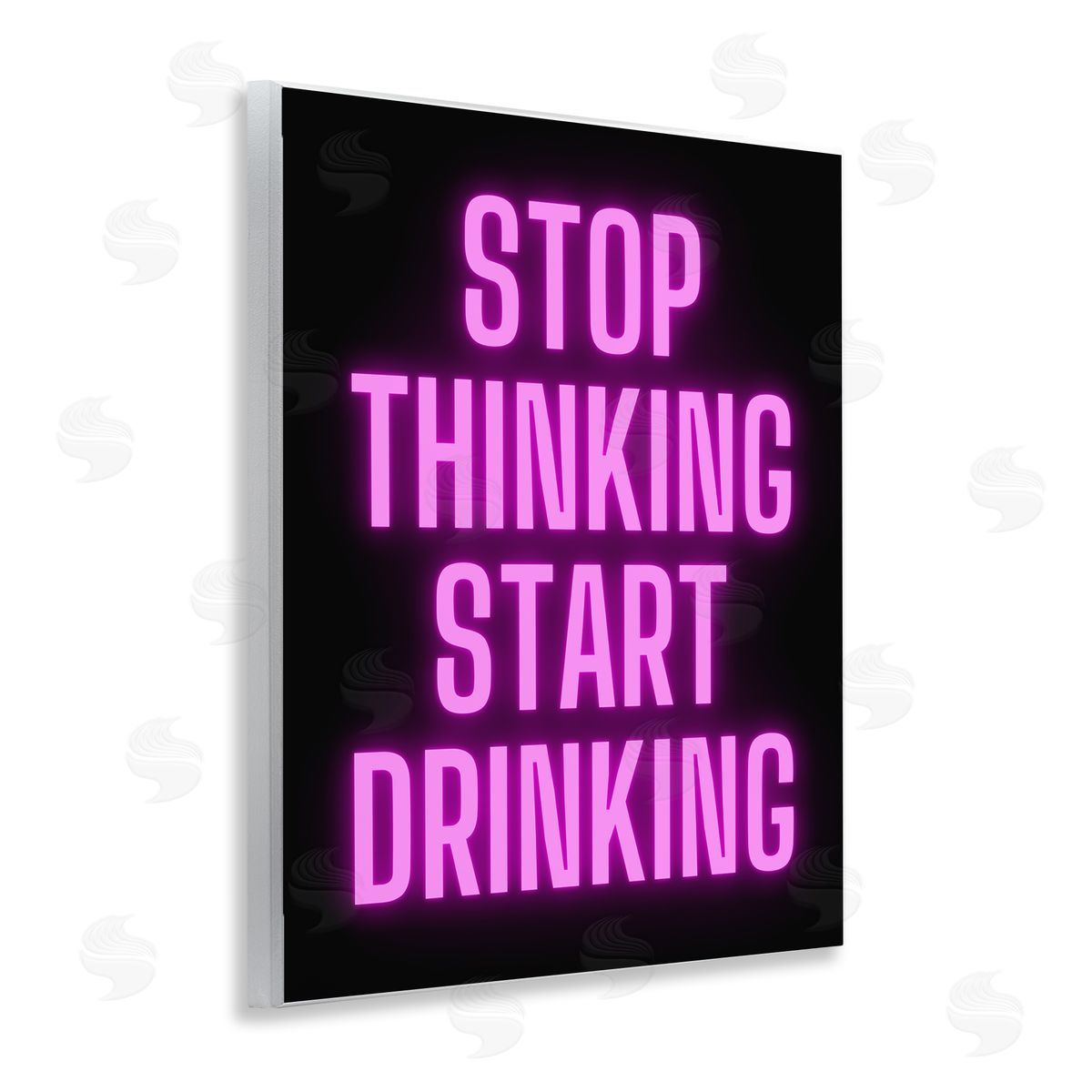Stop Thinking Start Drinking Wood Plaque Wall Art, Home Decor by House of Lulu