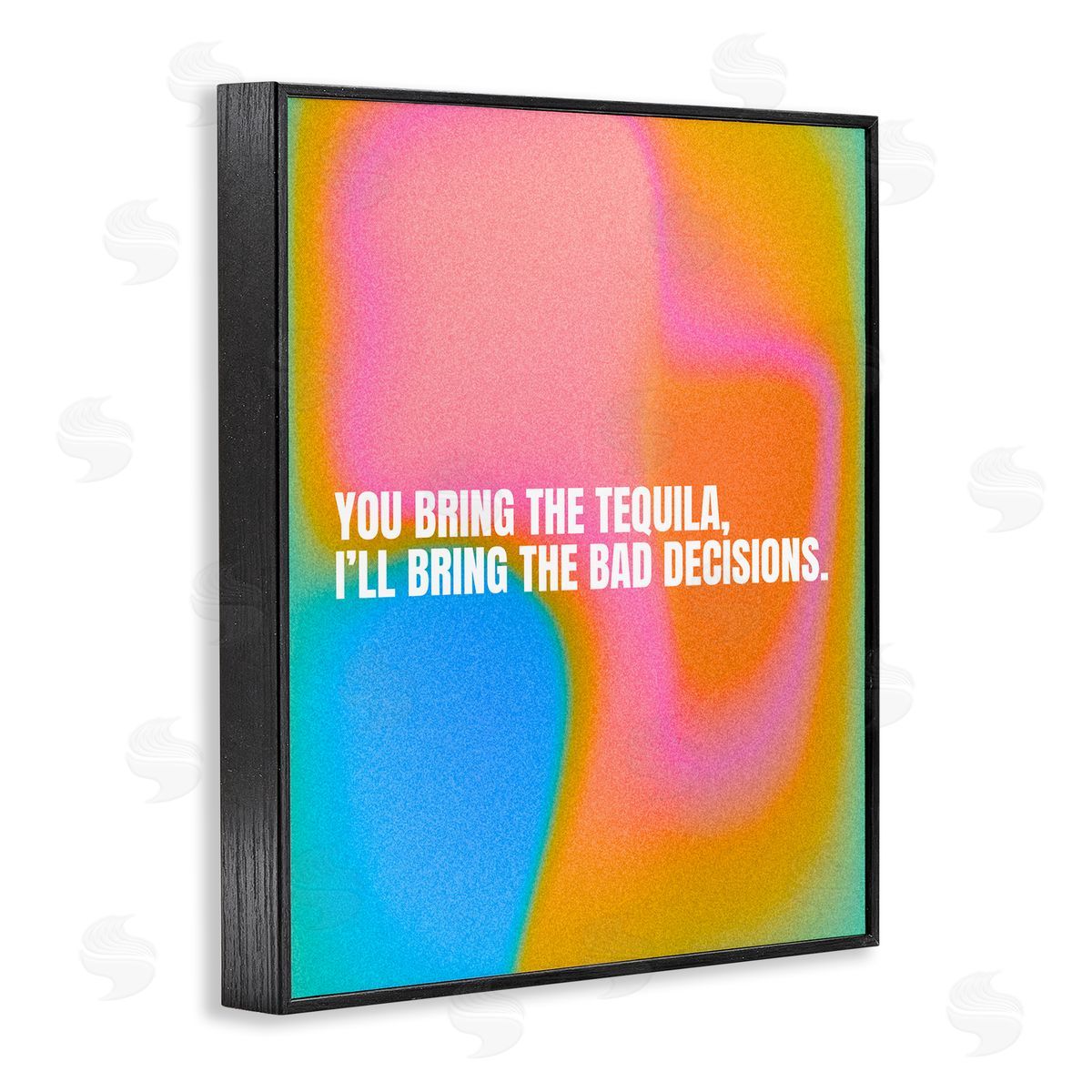 Tequila & Bad Decisions Black Frame Print Wall Art, Home Decor by House of Lulu